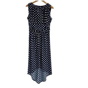 AA Studio AA Polka Dot Blouson High Low Hem Dress Women's Size 12